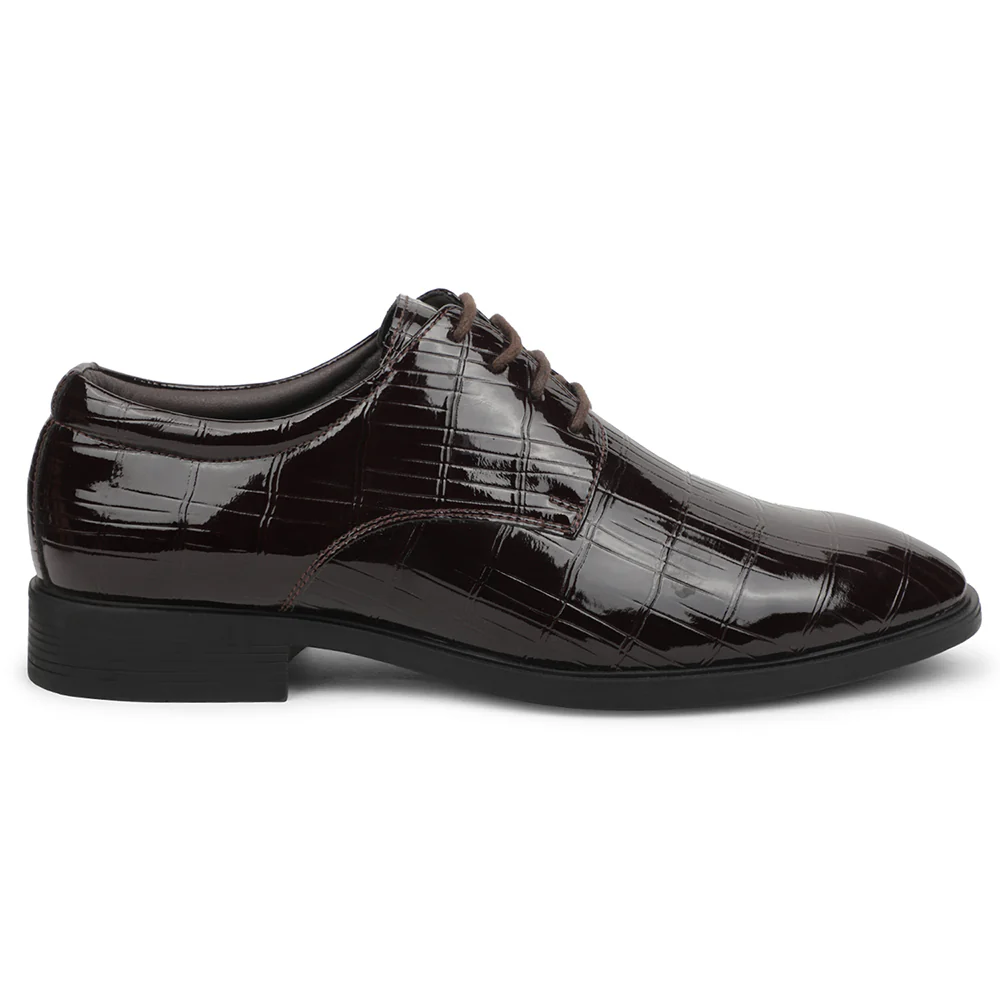 Fortune Brown Formal Lacing Oxford Shoes For Men JJL-2 By Liberty - Image 2
