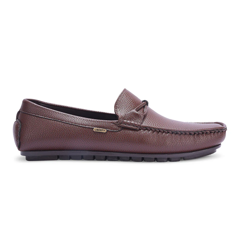 Fortune Brown Formal Loafers For Men AVL-5 By Liberty - Image 2