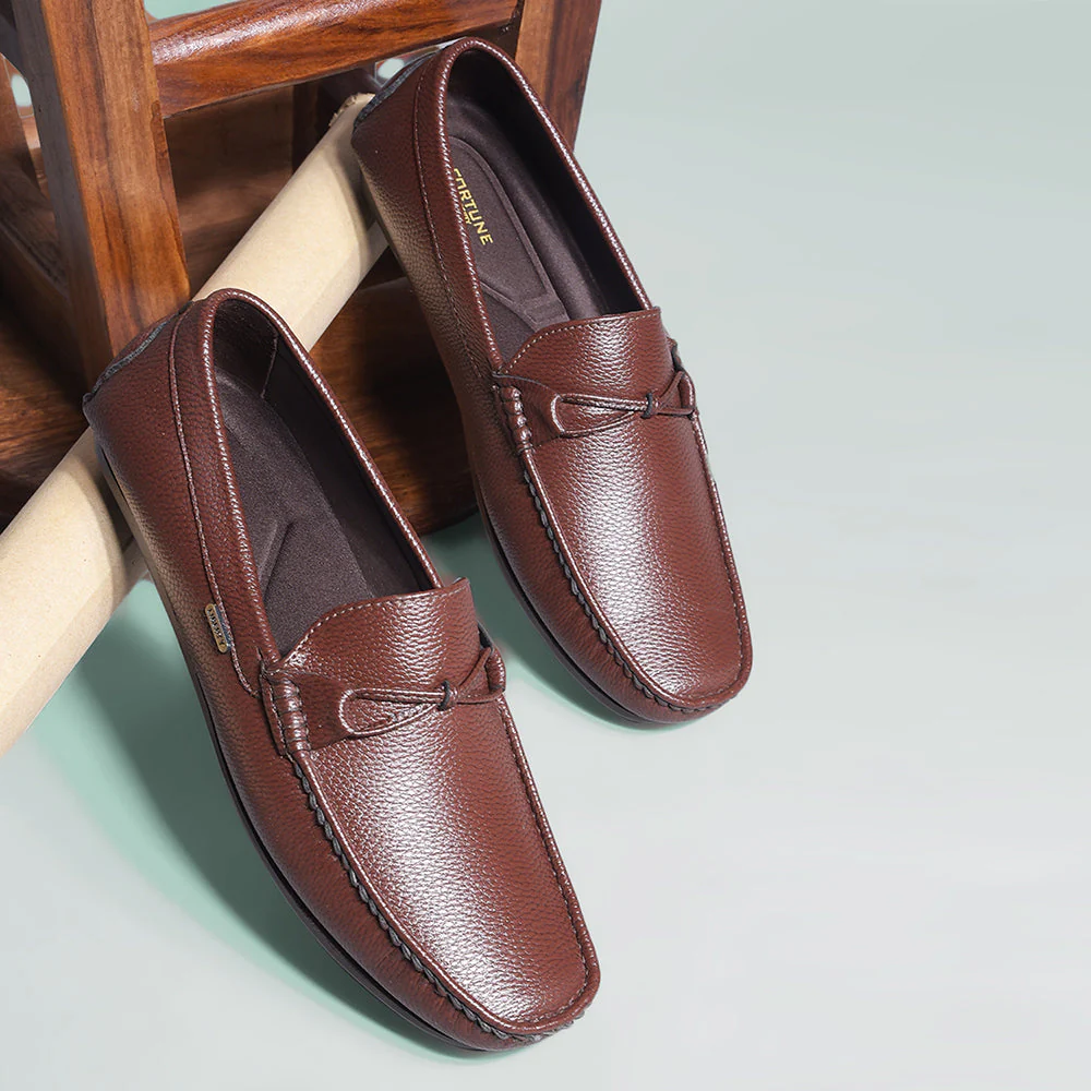 Fortune Brown Formal Loafers For Men AVL-5 By Liberty - Image 3
