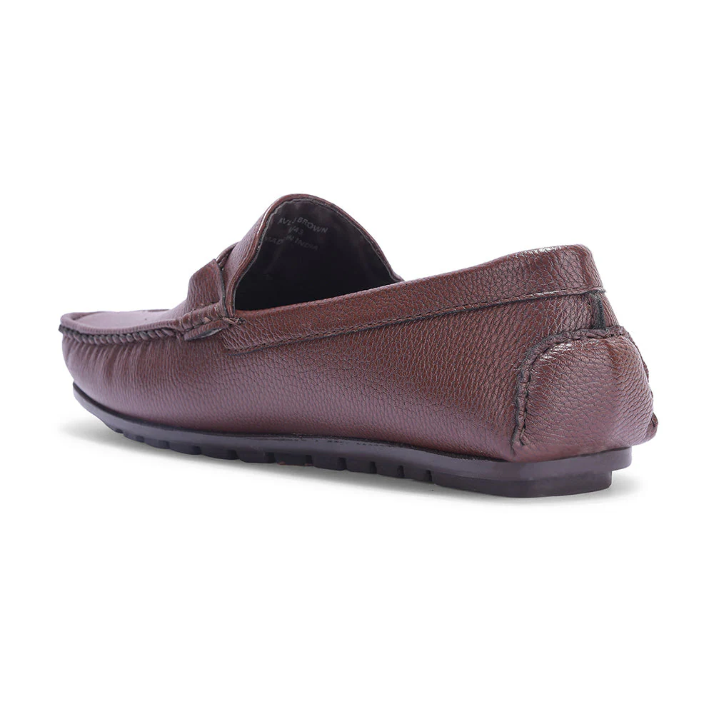 Fortune Brown Formal Loafers For Men AVL-5 By Liberty - Image 4