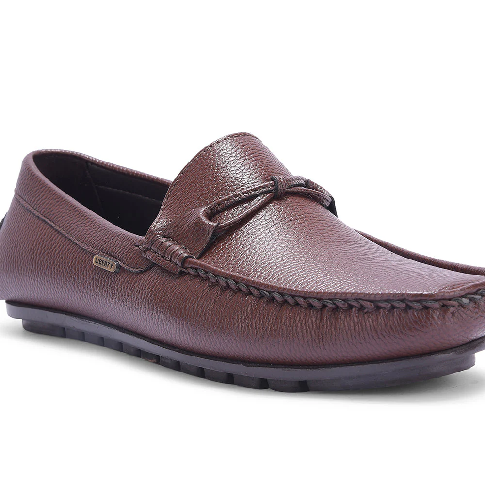 Fortune Brown Formal Loafers For Men AVL-5 By Liberty - Image 5