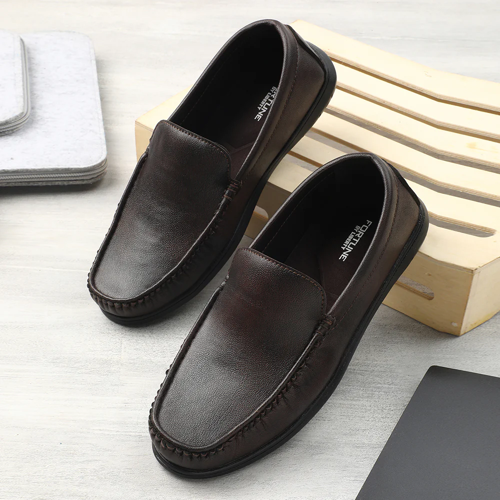 Fortune Brown Formal Loafers For Men CLASSIK-1E By Liberty - Image 4