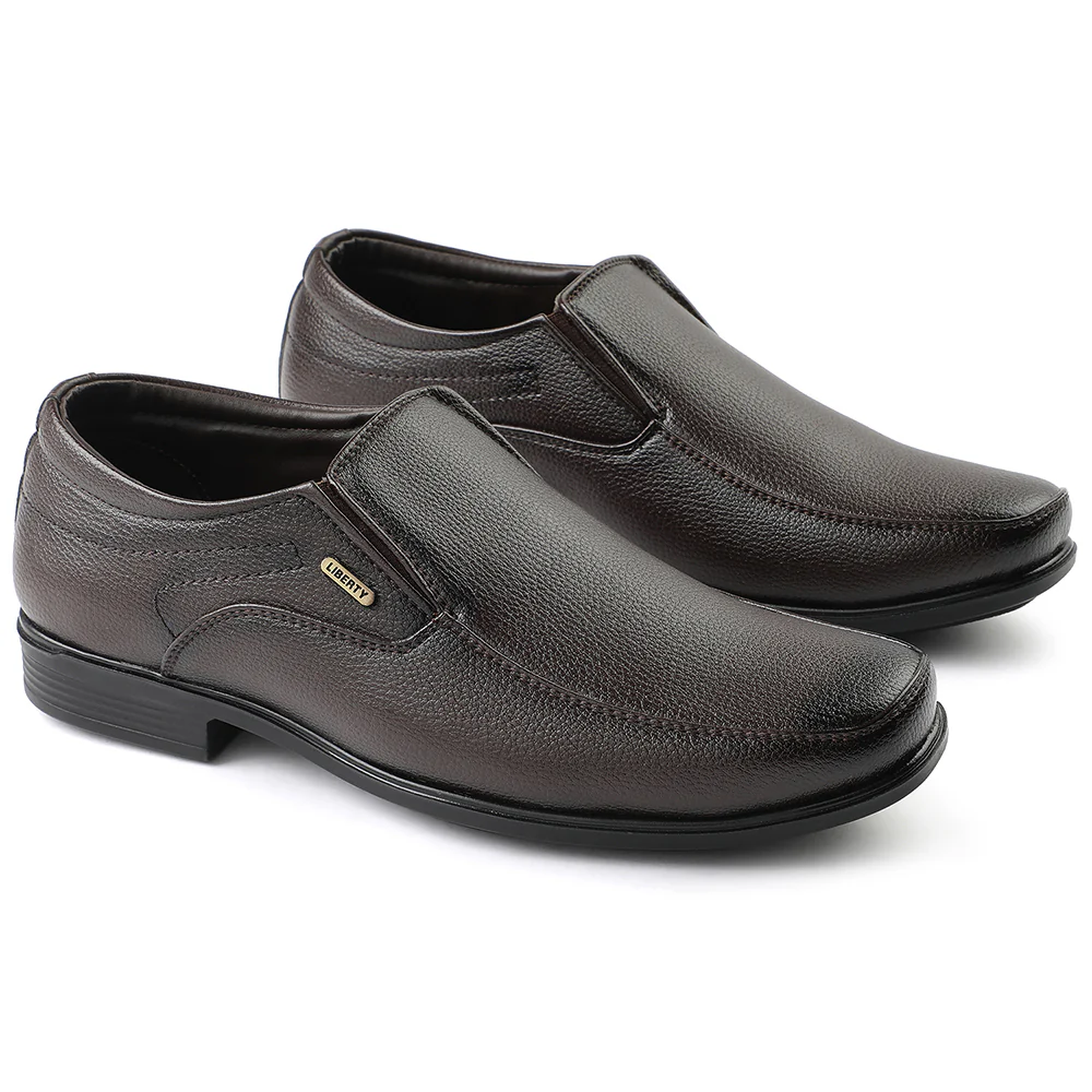 Fortune Brown Formal Non Lacing Moccasin For Men H202-02 By Liberty - Image 5