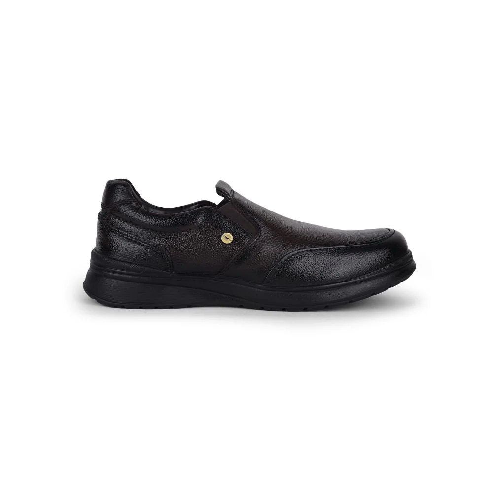 Fortune Brown Formal Non Lacing Shoes For Men DEOX-1E By Liberty - Image 2