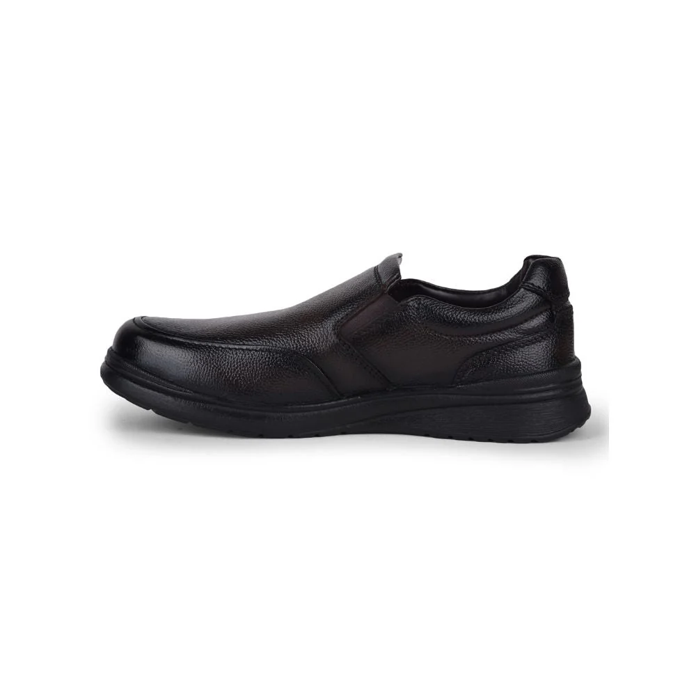 Fortune Brown Formal Non Lacing Shoes For Men DEOX-1E By Liberty - Image 3
