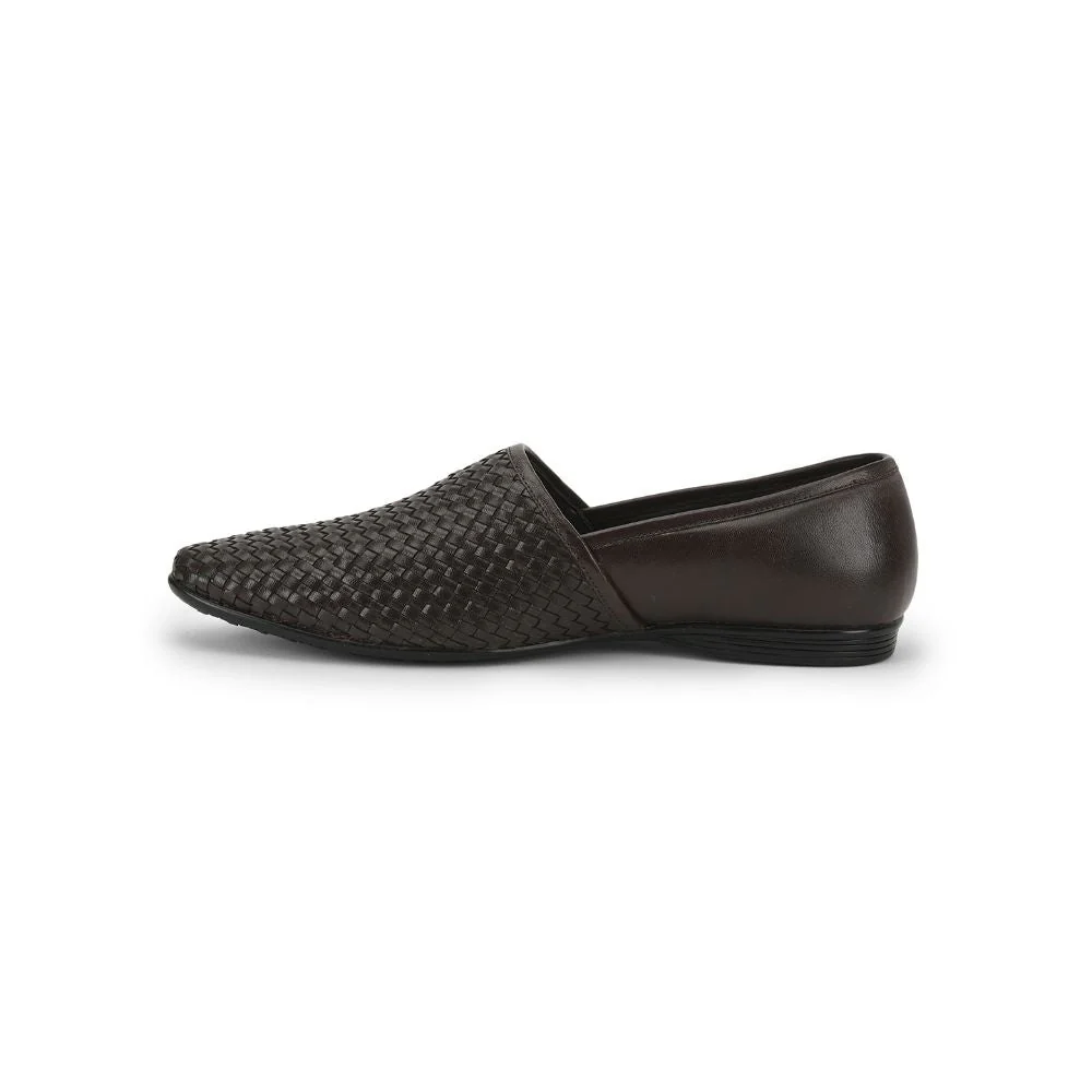 Fortune (Brown) Formal Slip on Shoes For Men JPL-247 By Liberty - Image 3