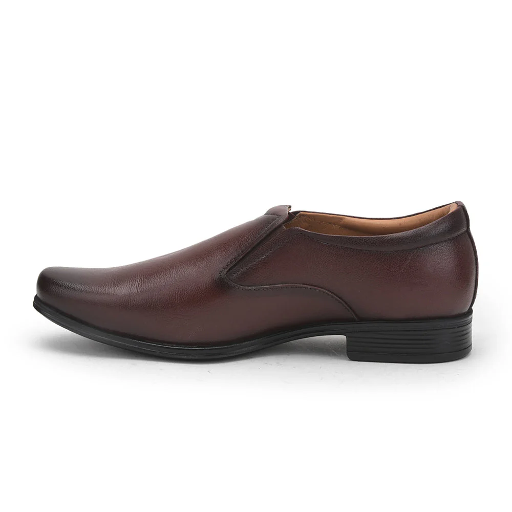 Fortune (Brown) Formal Slip on Shoes For Men UVL-306 By Liberty - Image 3