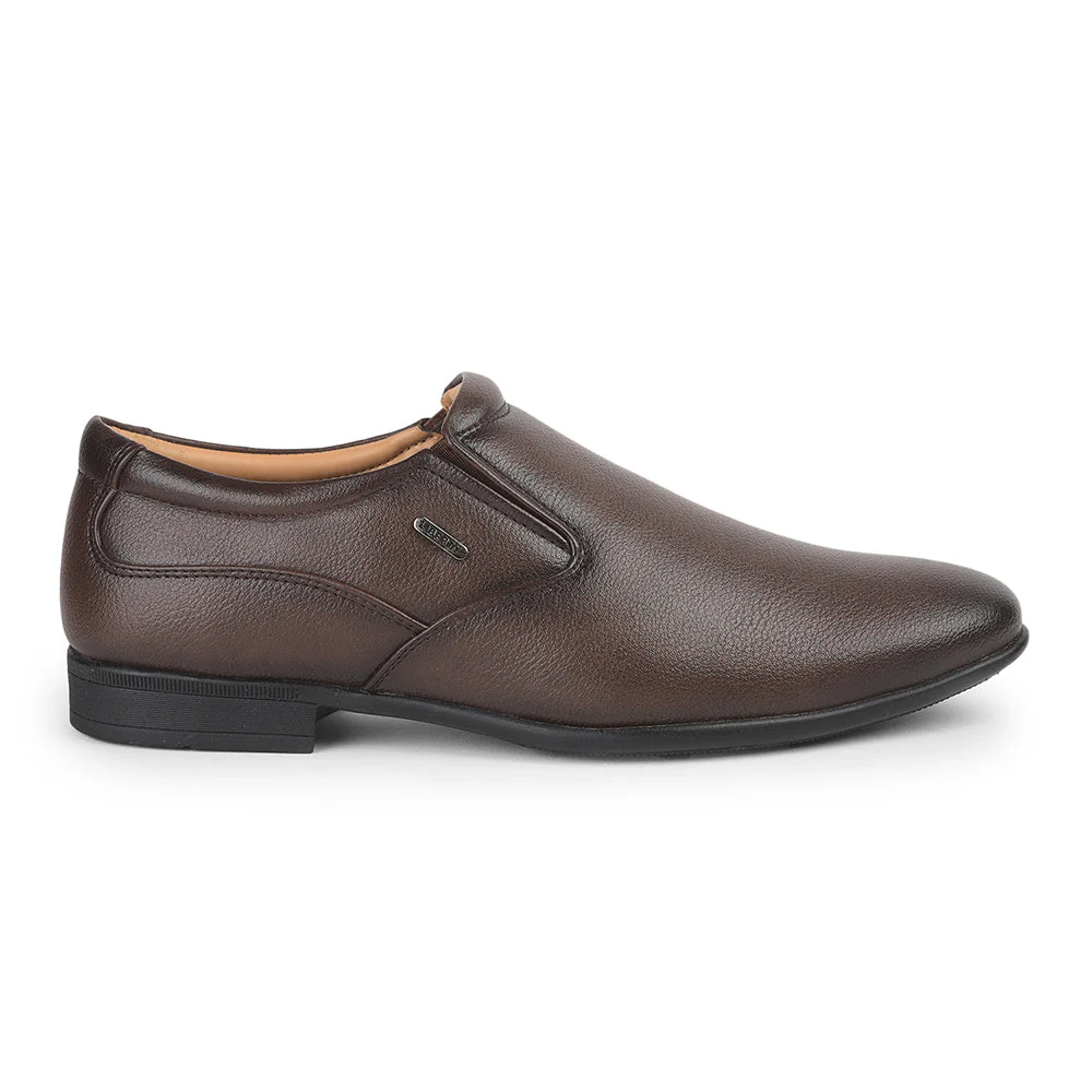 Fortune Brown Formal Slip on Shoes For Men UVL-31 By Liberty - Image 2