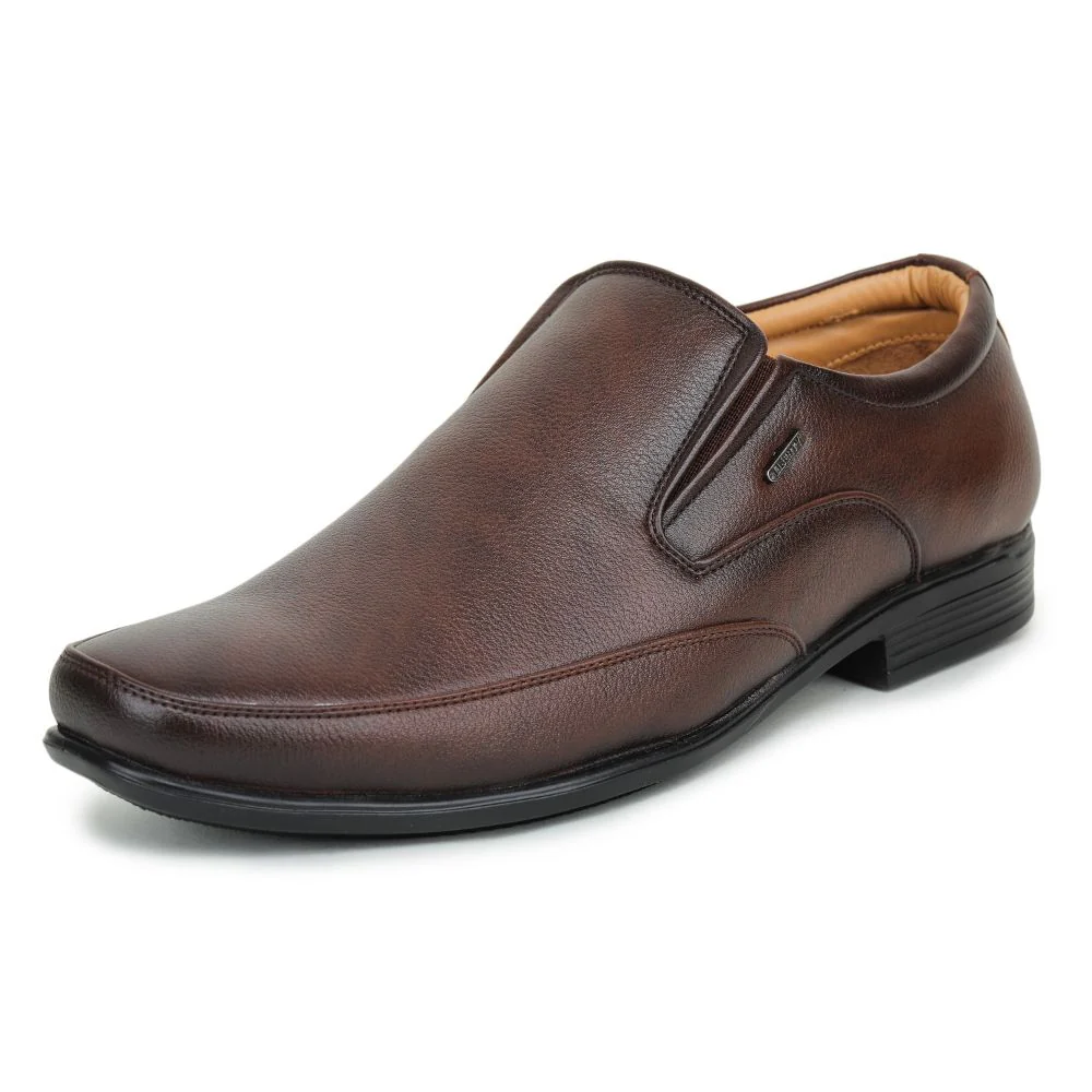 Fortune Brown Formal Slip on Shoes For Men UVL-34 By Liberty - Image 5
