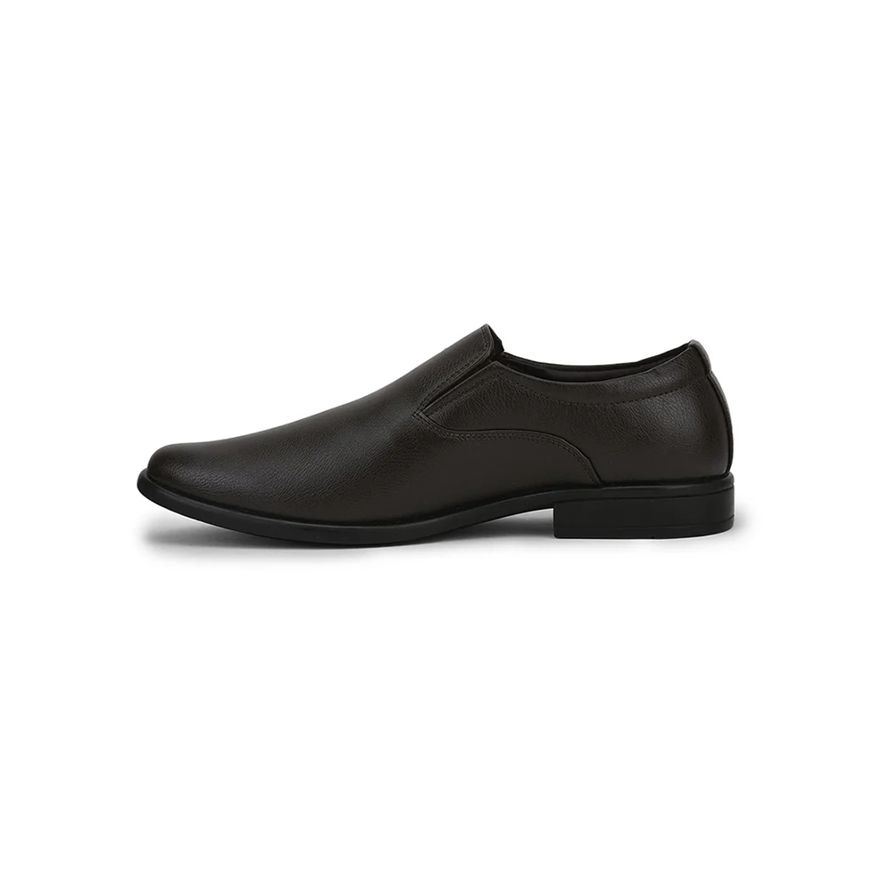 Fortune (Brown) Formal Slip on Shoes For Men VCL-4 By Liberty - Image 3