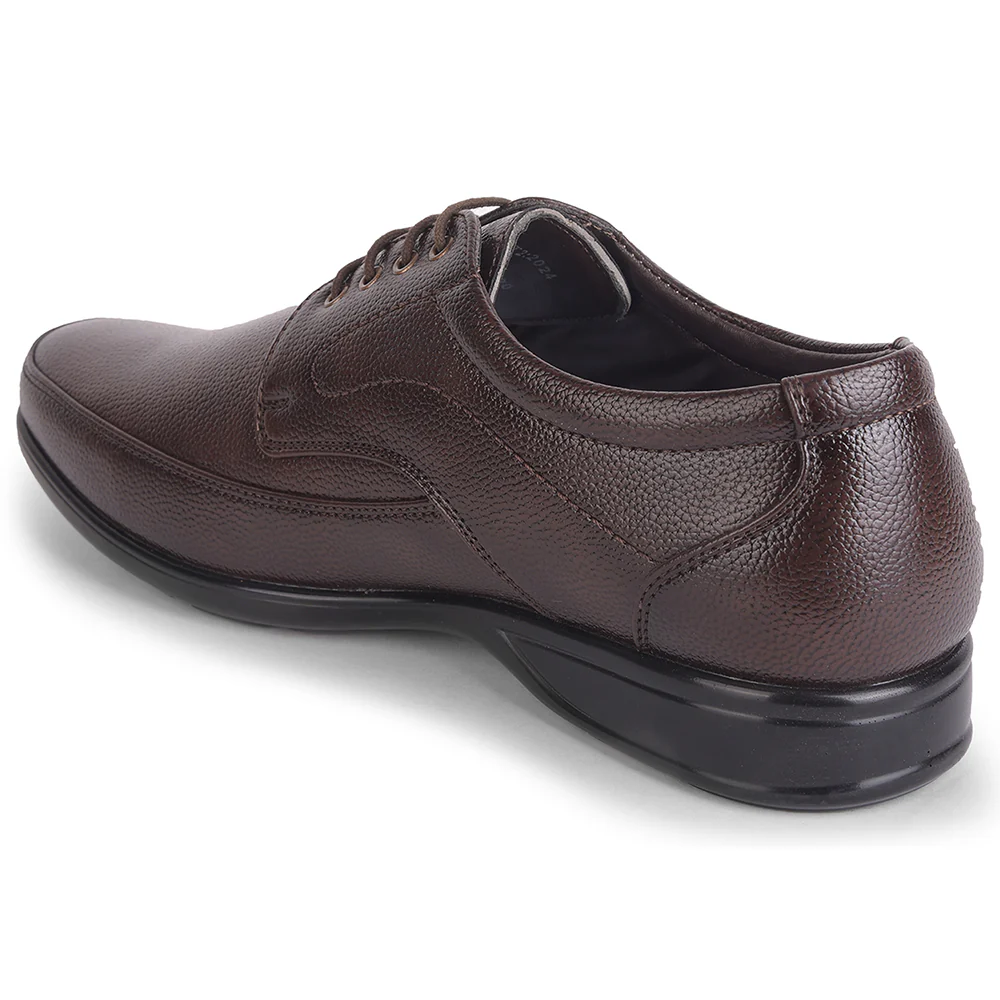 Fortune Brown Lacing Formal Derby Shoes For Men HML-5E By Liberty - Image 5