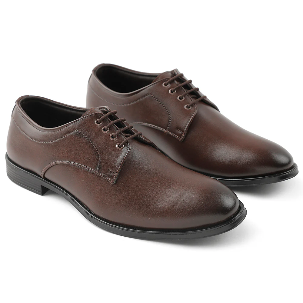 Fortune Brown Lacing Formal Oxford Shoes For Men HML-11E By Liberty - Image 5