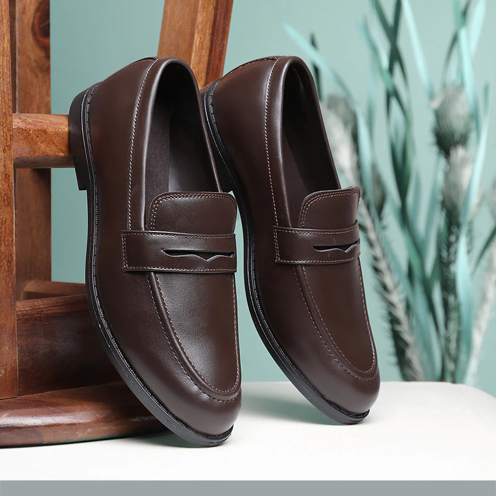 Fortune Brown Non Lacing Formal Shoes For Men MAJESTIC-2 By Liberty - Image 4