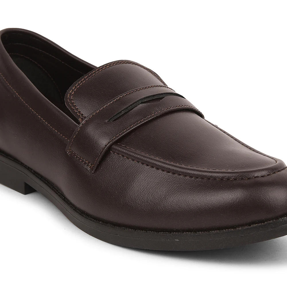 Fortune Brown Non Lacing Formal Shoes For Men MAJESTIC-2 By Liberty - Image 5