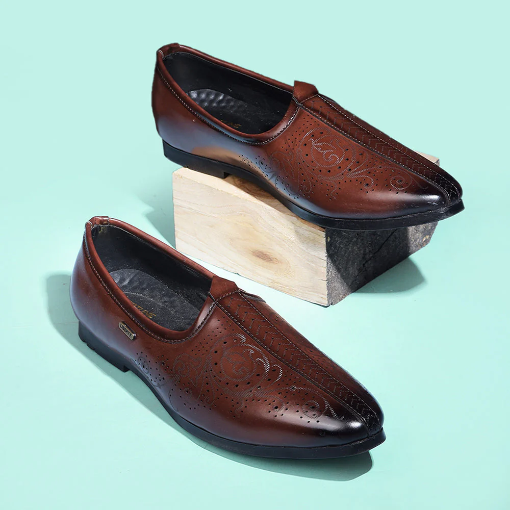 Fortune by Liberty Men AVL-7 Brown Casual Non Lacing Shoes - Image 4