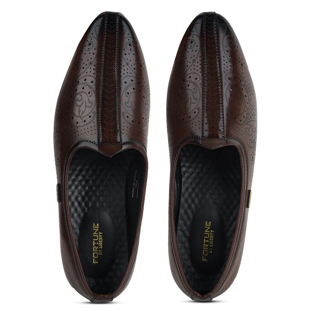 Fortune by Liberty Men AVL-7 Brown Casual Non Lacing Shoes - Image 6
