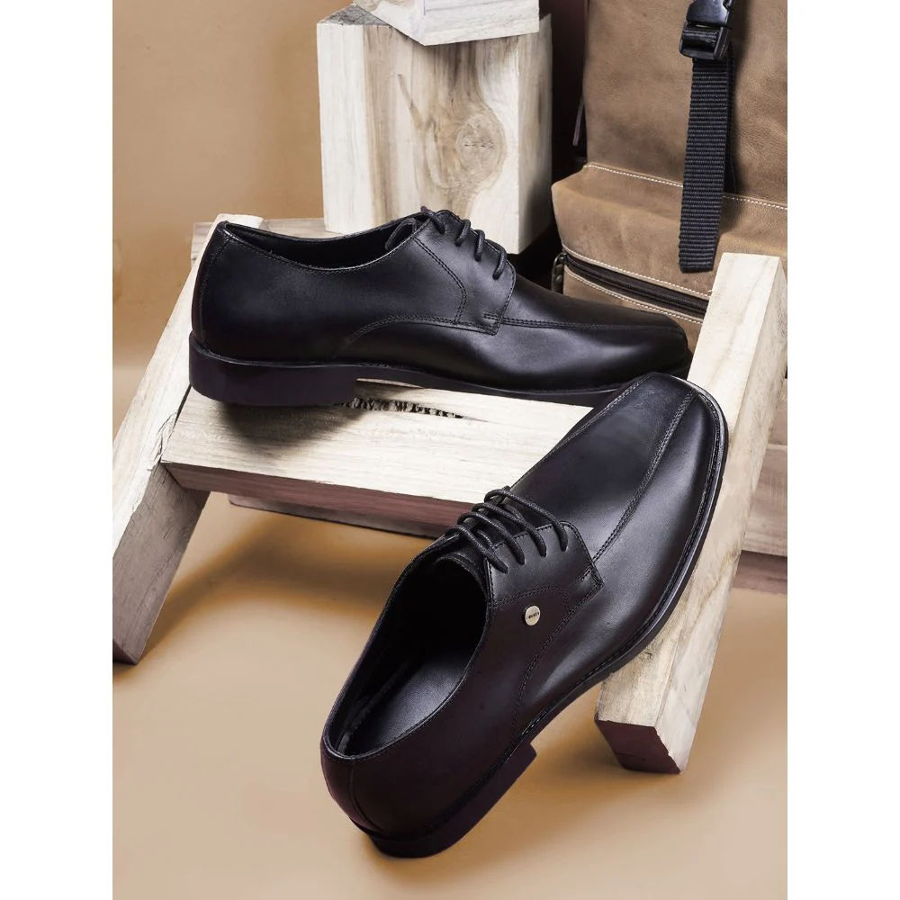 Fortune By Liberty Men ECO-01E Black Formal Lacing Shoes - Image 4