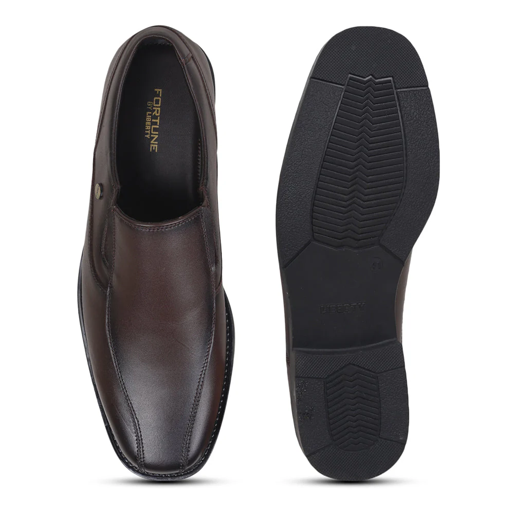 Fortune By Liberty Men ECO-02E Brown Formal Non Lacing Shoes - Image 5