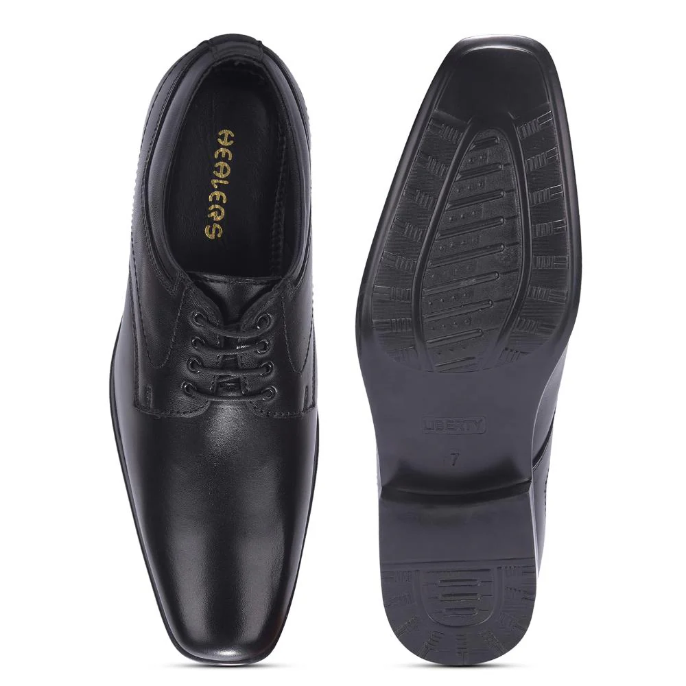 Fortune By Liberty Men HIL-3 Black Formal Lacing Derby Shoes - Image 6