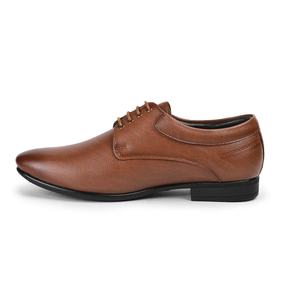 Fortune By Liberty Men HOL-110 Tan Formal Lacing Derby Shoes - Image 3