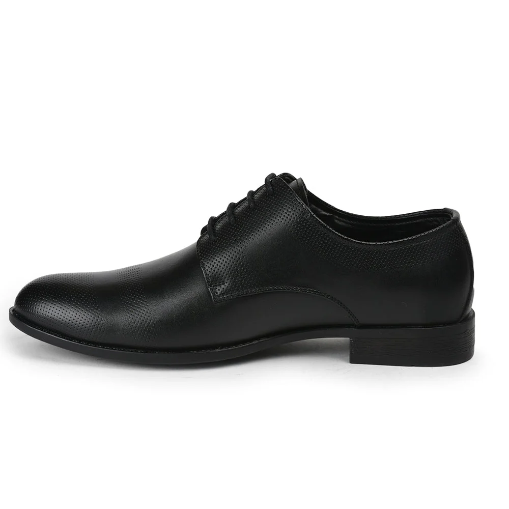 Fortune Lacing Black Formal Shoes For Men JPL-284 By Liberty - Image 3