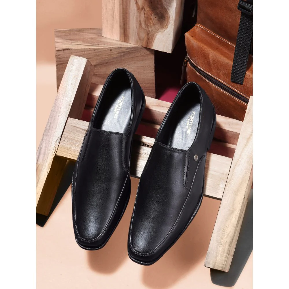Fortune By Liberty Men LB31-02E Black Formal Non Lacing Shoes - Image 4