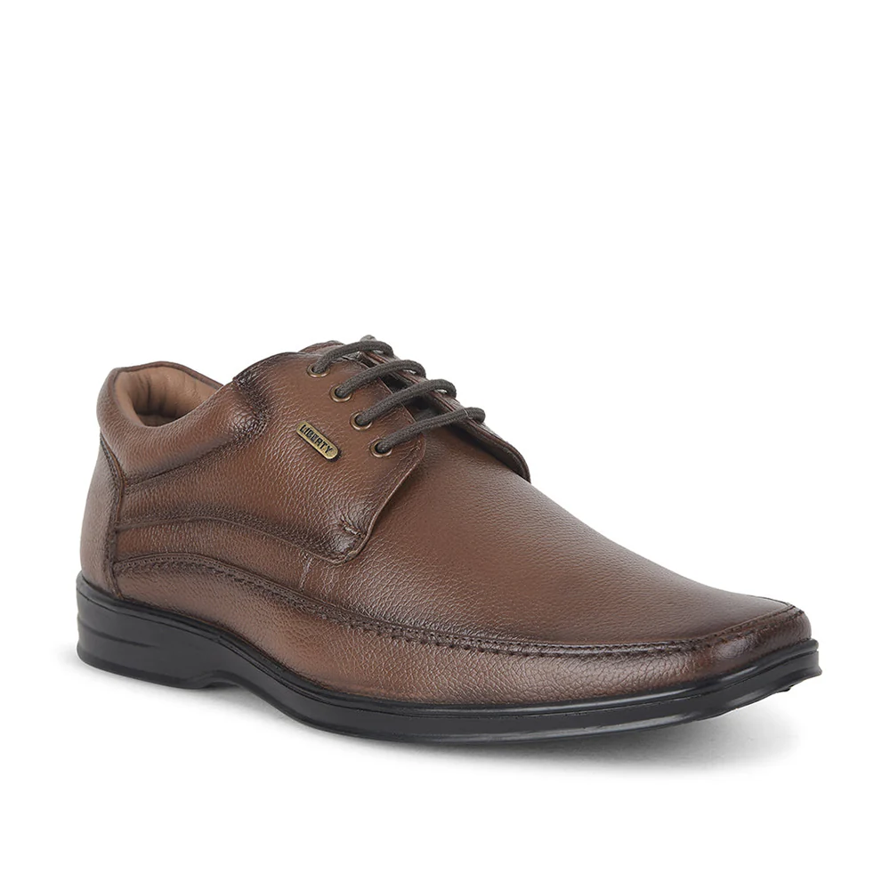 Fortune by Liberty Men LOM-602 Tan Formal Lacing Derby Shoes