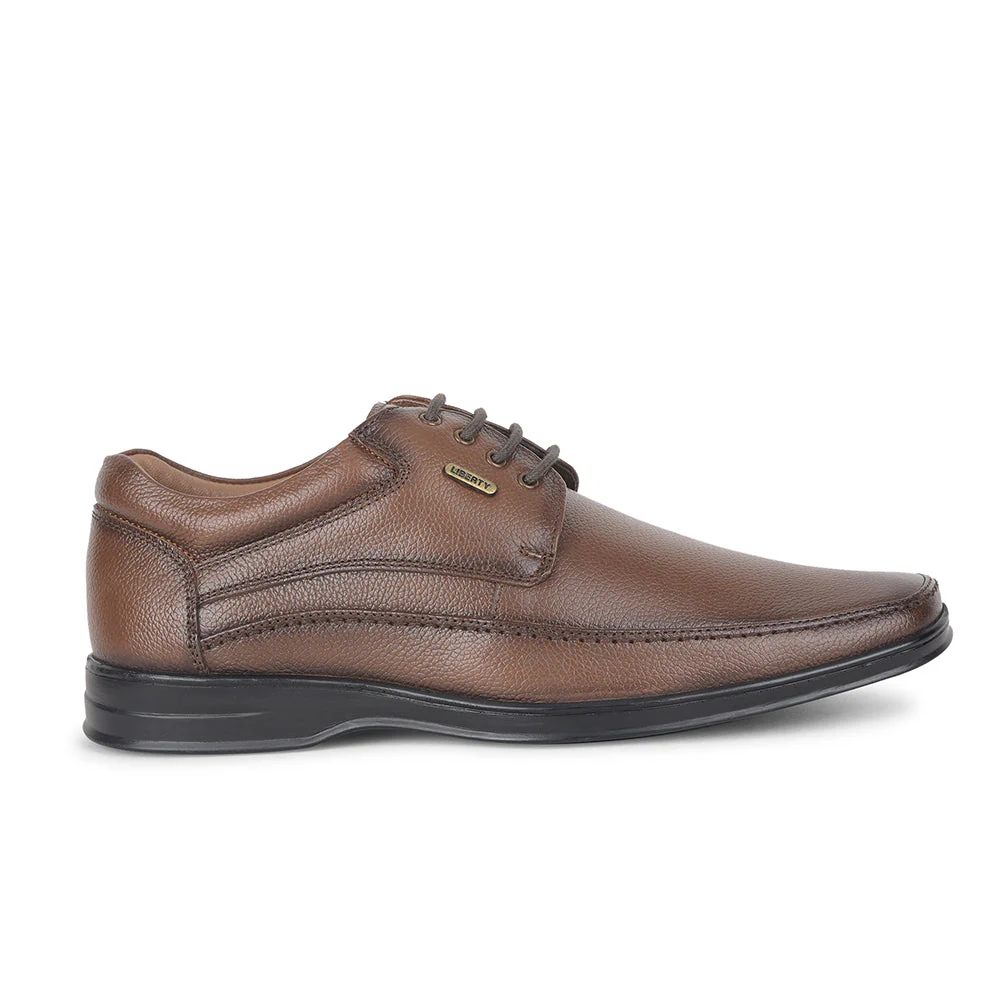 Fortune by Liberty Men LOM-602 Tan Formal Lacing Derby Shoes - Image 2