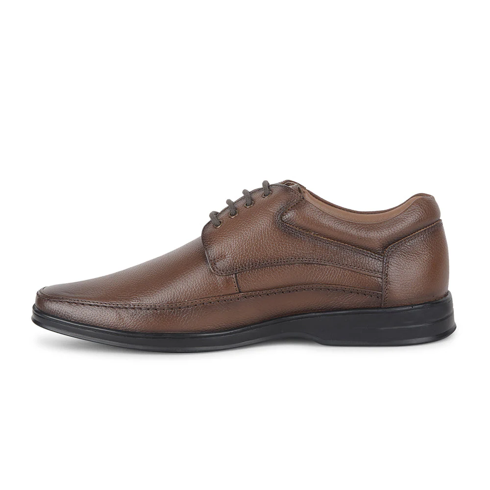 Fortune by Liberty Men LOM-602 Tan Formal Lacing Derby Shoes - Image 3