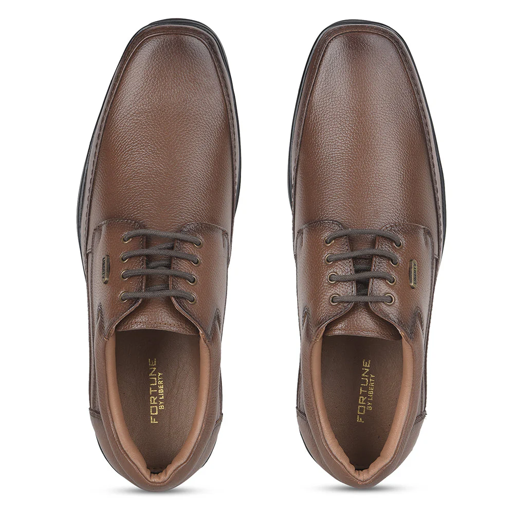 Fortune by Liberty Men LOM-602 Tan Formal Lacing Derby Shoes - Image 6