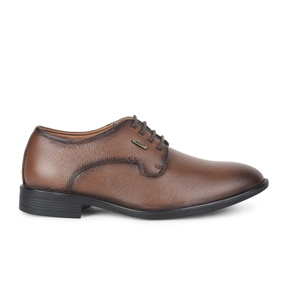Fortune by Liberty Men LOM-605 Tan Formal Lacing Derby Shoes - Image 2