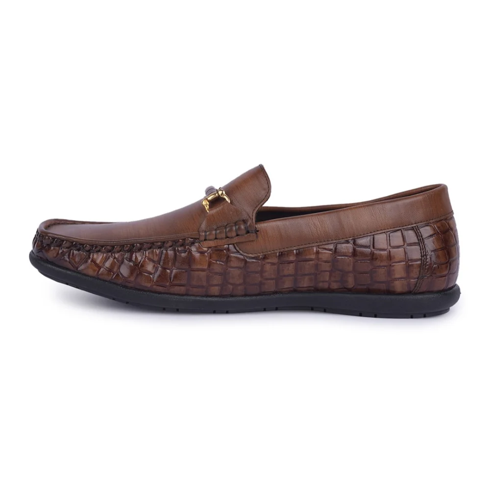 Fortune Tan Casual Non Lacing Shoes For Men OSL19 By Liberty - Image 3