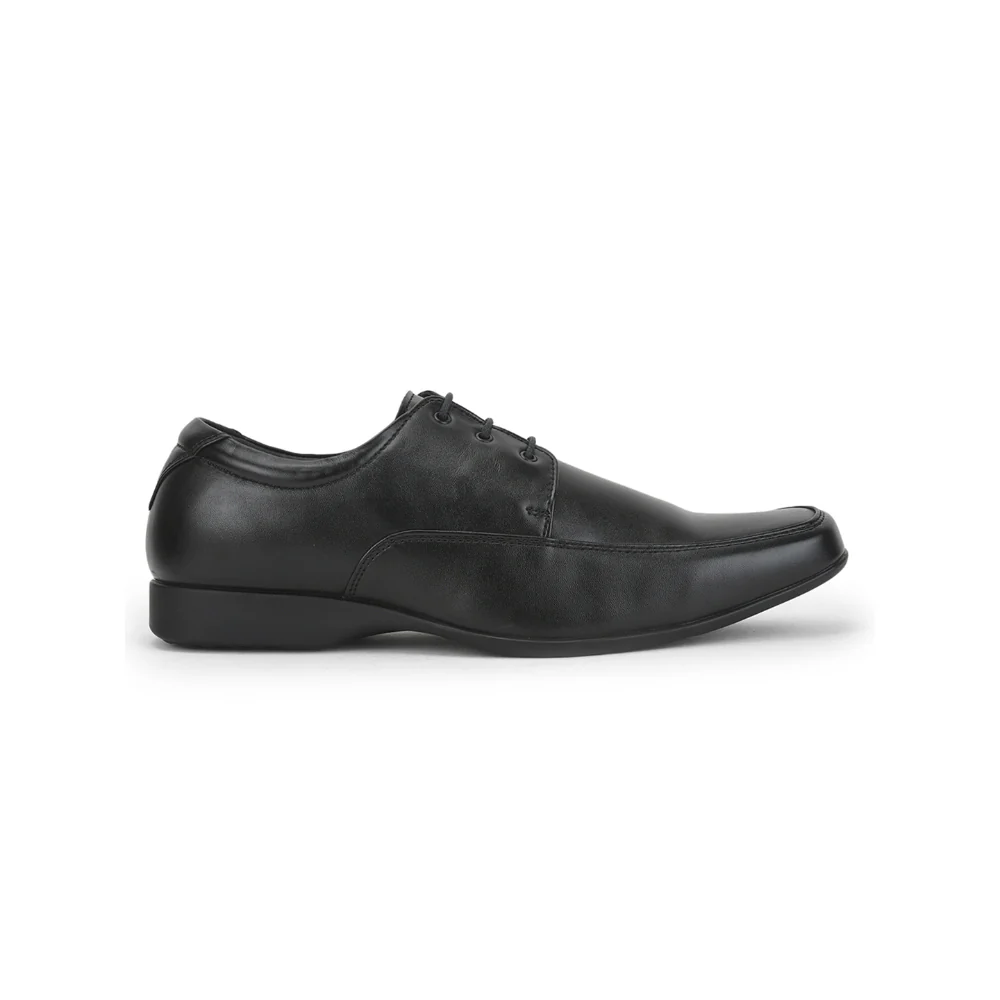 Fortune Formal Lacing Black Derby Shoes For Men FL-0001 By Liberty - Image 2
