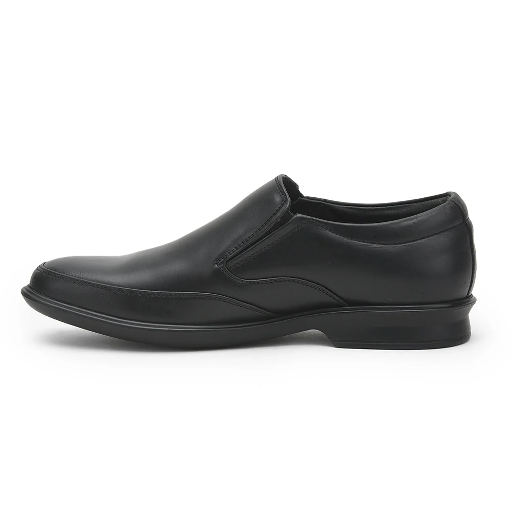 Fortune Formal Non Lacing Shoes For Men (Black) LUCIO-503 By Liberty - Image 3