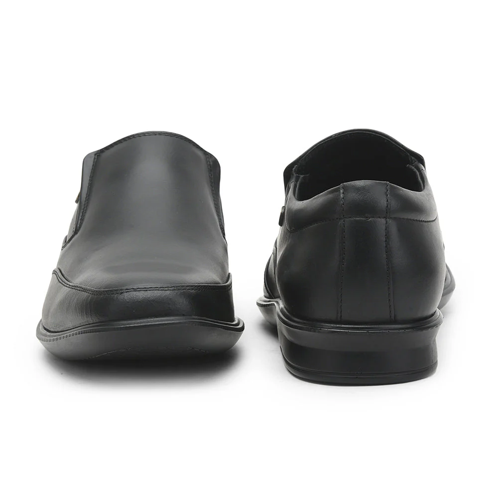 Fortune Formal Non Lacing Shoes For Men (Black) LUCIO-503 By Liberty - Image 4