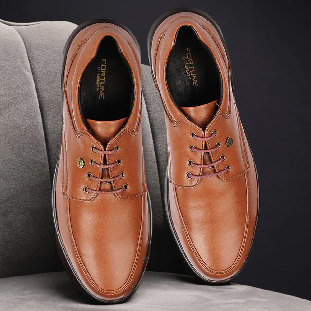 Fortune Formal Tan Lacing Shoes For Men BENTLICK-E By Liberty - Image 4