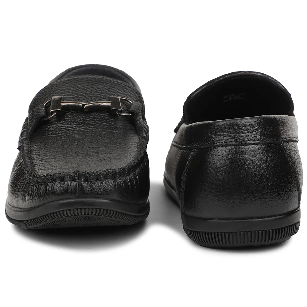Fortune HIL-11 Black Casual Non Lacing Loafers for Men by Liberty - Image 7