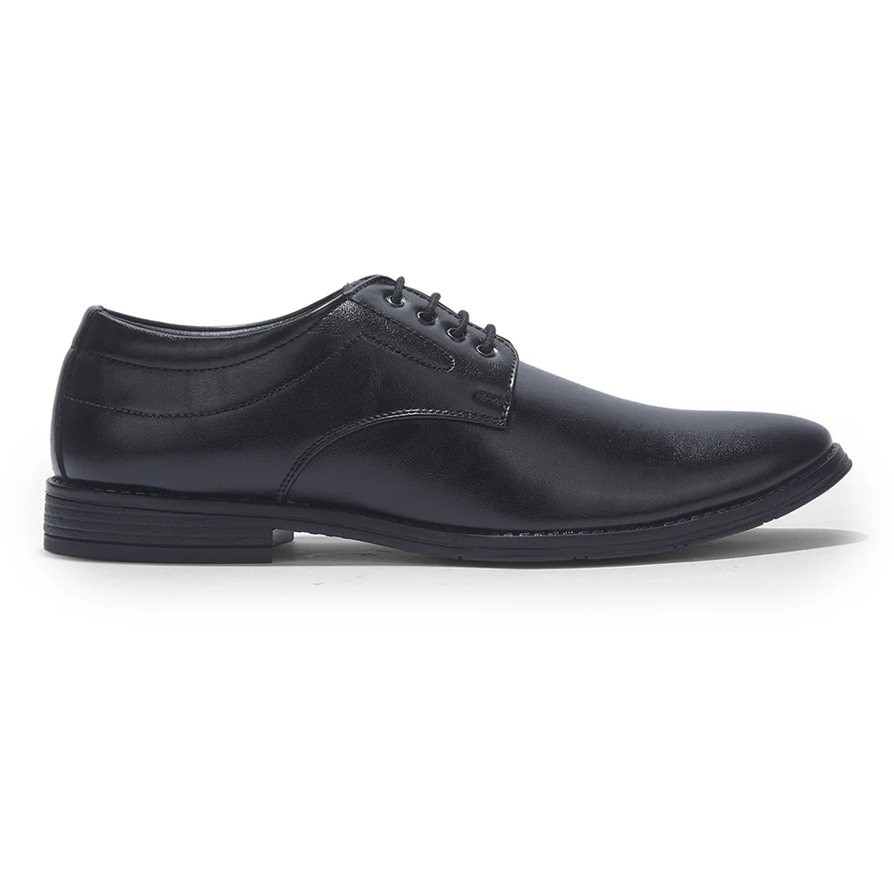 Fortune HML-86E Black Formal Lacing Derby Shoes for Men by Liberty - Image 4