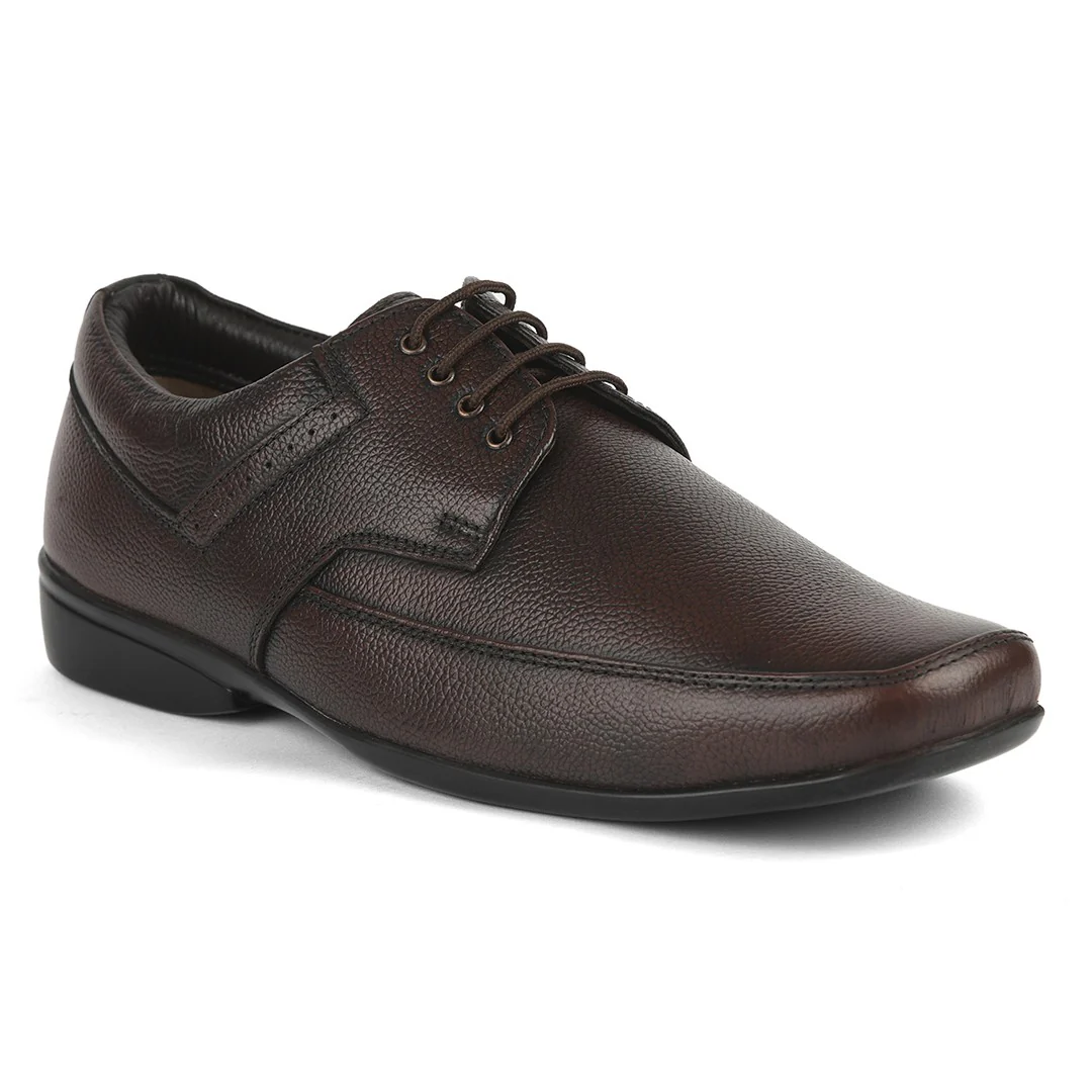 Fortune RL-118 Brown Formal Lacing Derby Shoes for Men by Liberty