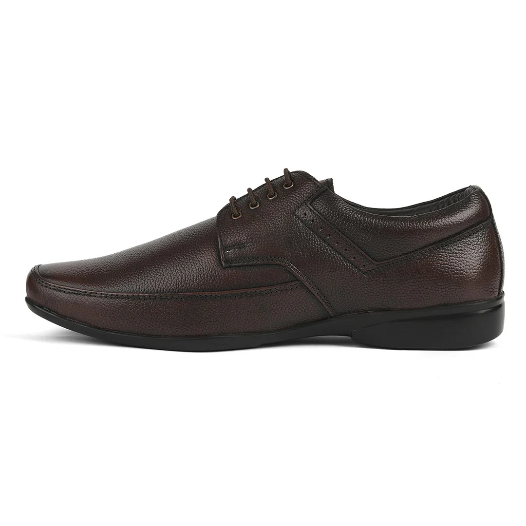 Fortune RL-118 Brown Formal Lacing Derby Shoes for Men by Liberty - Image 6