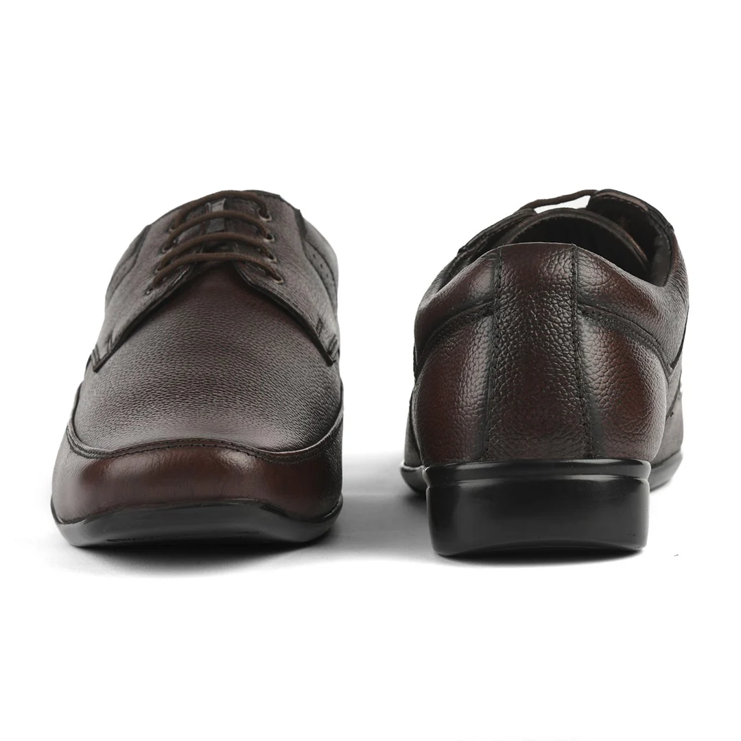 Fortune RL-118 Brown Formal Lacing Derby Shoes for Men by Liberty - Image 7