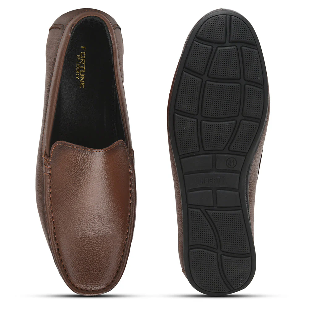 Fortune (Tan) Casual Loafer Shoes For Men HOL-106 By Liberty - Image 5