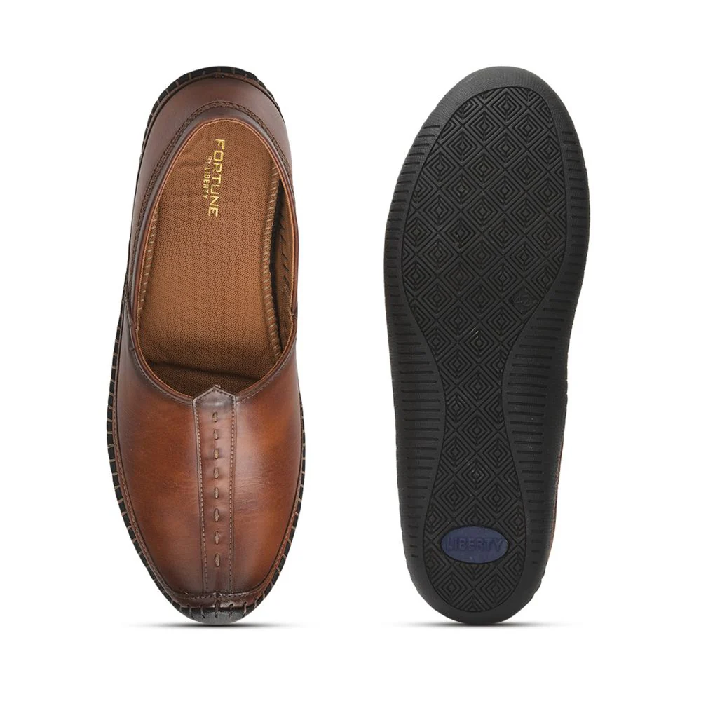 Fortune Tan Casual Mojari For Men BRL-25 By Liberty - Image 5