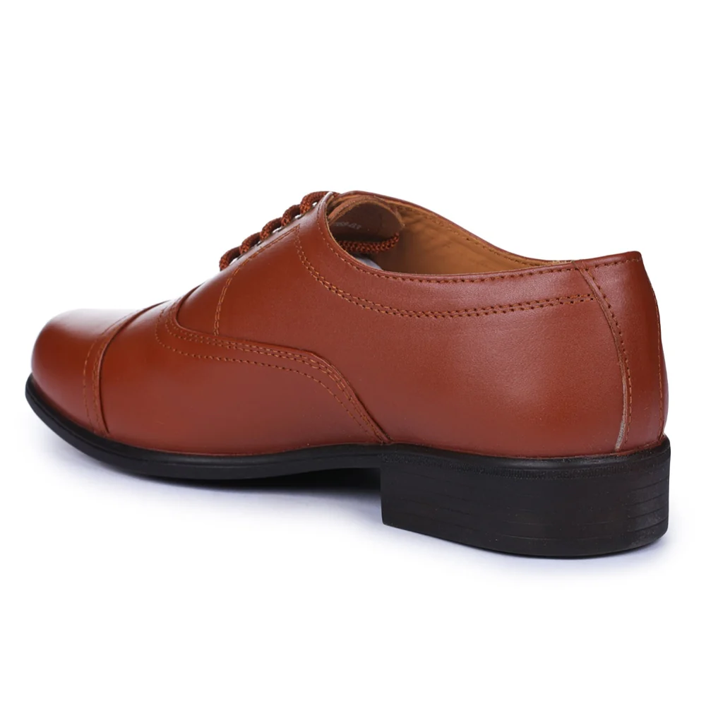 Fortune Tan Classic Oxford Shoes For Men 7168-03 By Liberty - Image 6