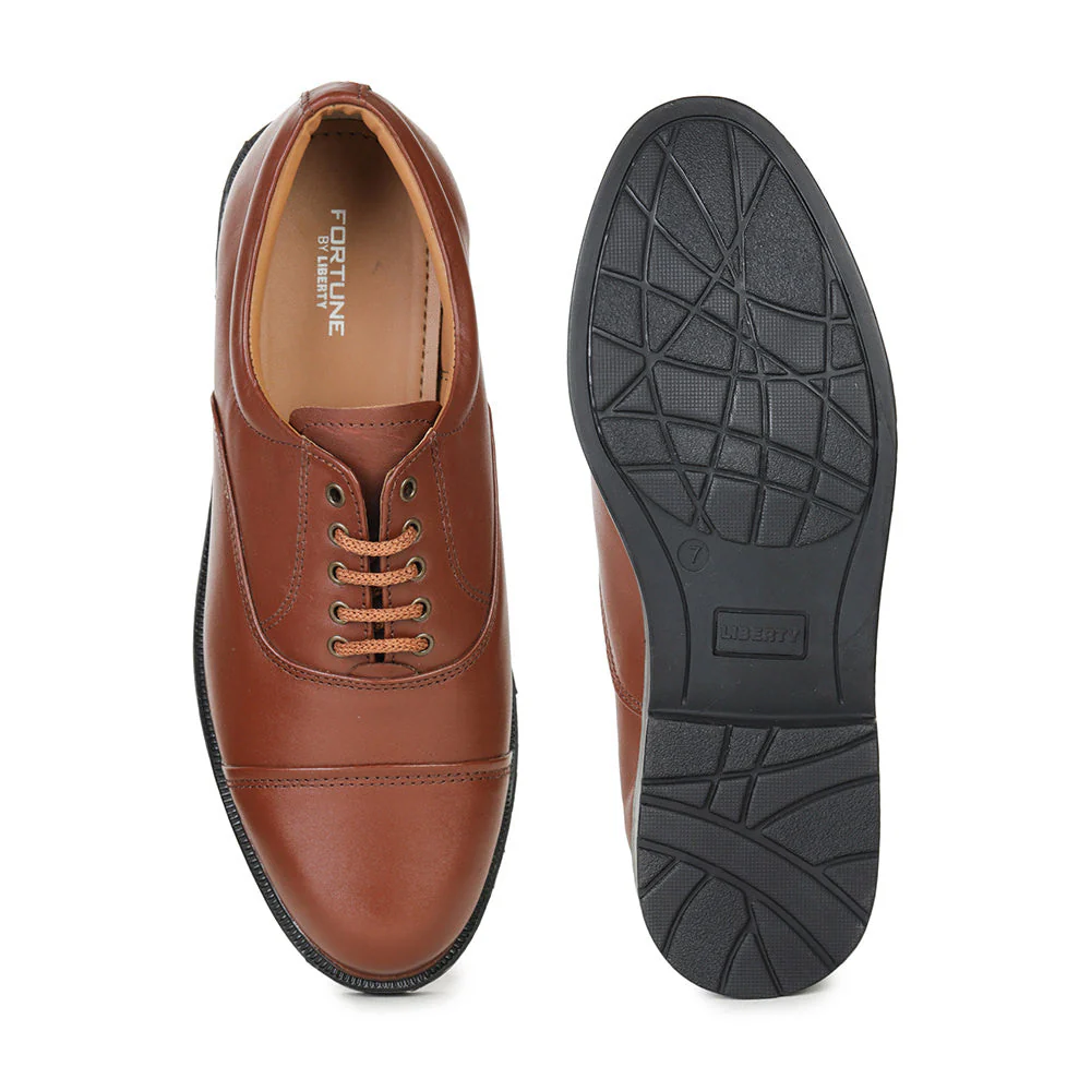 Fortune Tan Classic Oxford Police Shoes For Men POLICE-14 By Liberty - Image 4