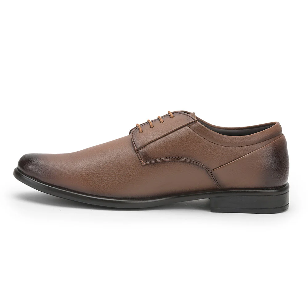 Fortune (Tan) Formal Lace Up Derby Shoes For Men VCL-3 By Liberty - Image 3