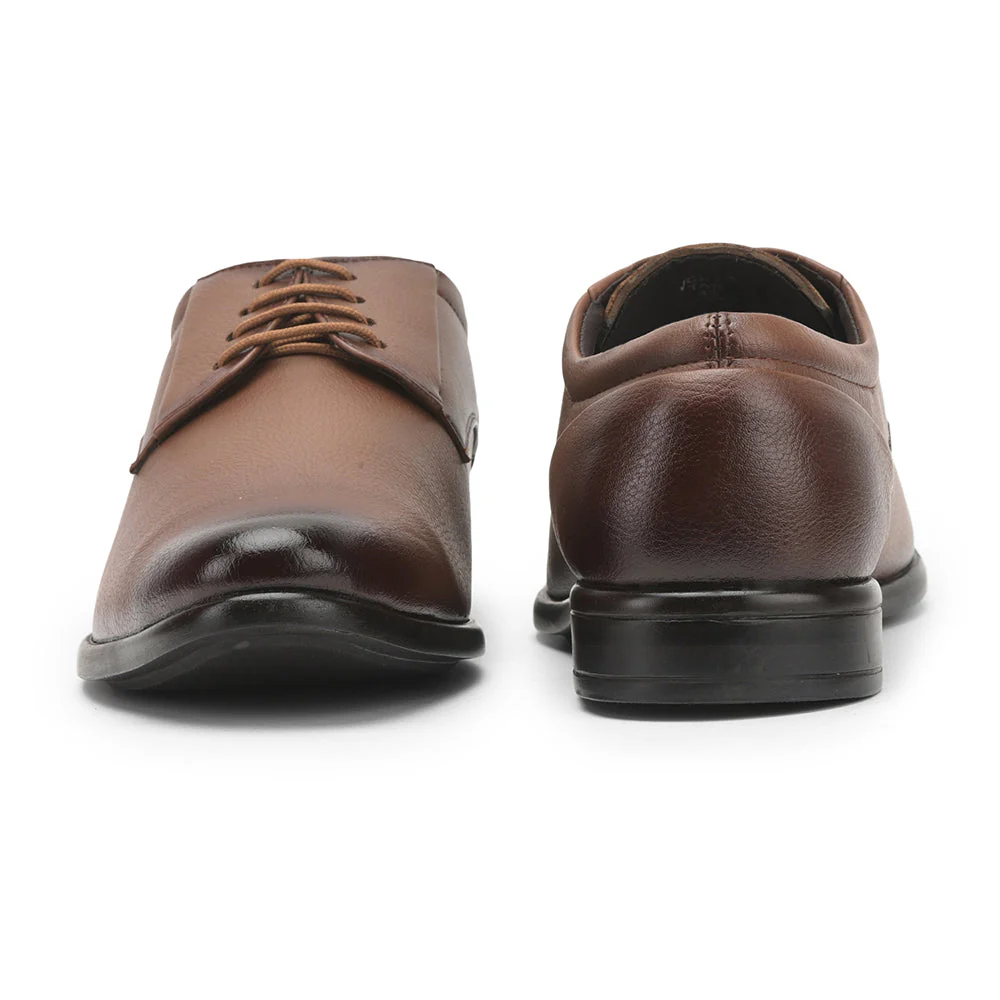 Fortune (Tan) Formal Lace Up Derby Shoes For Men VCL-3 By Liberty - Image 4