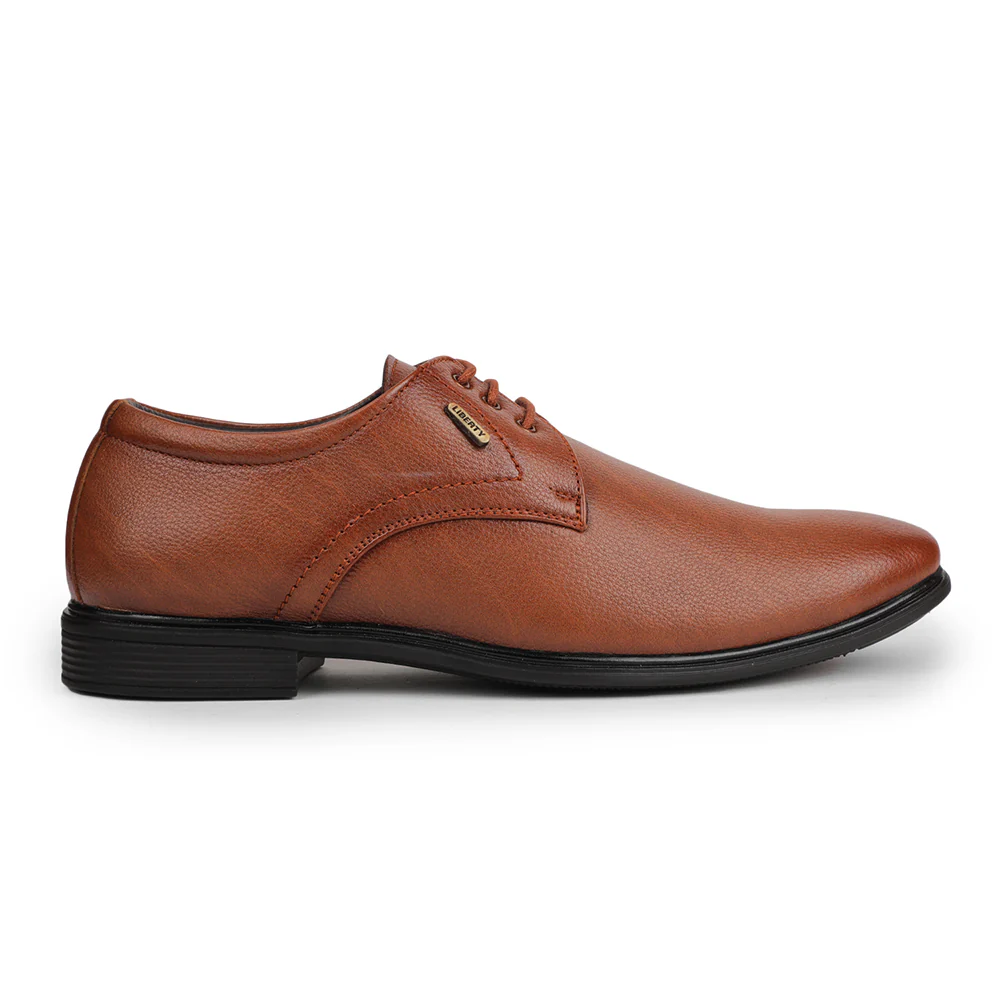 Fortune Tan Formal Lacing Derby Shoes For Men HOL-130E By Liberty - Image 2