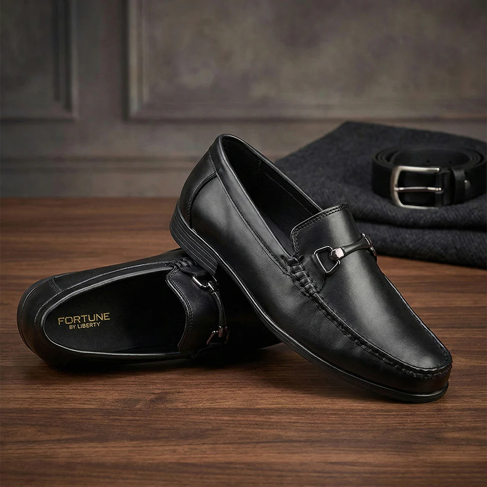 Fortune VAL-32E Black Casual Loafers Shoes For Men By Liberty - Image 2