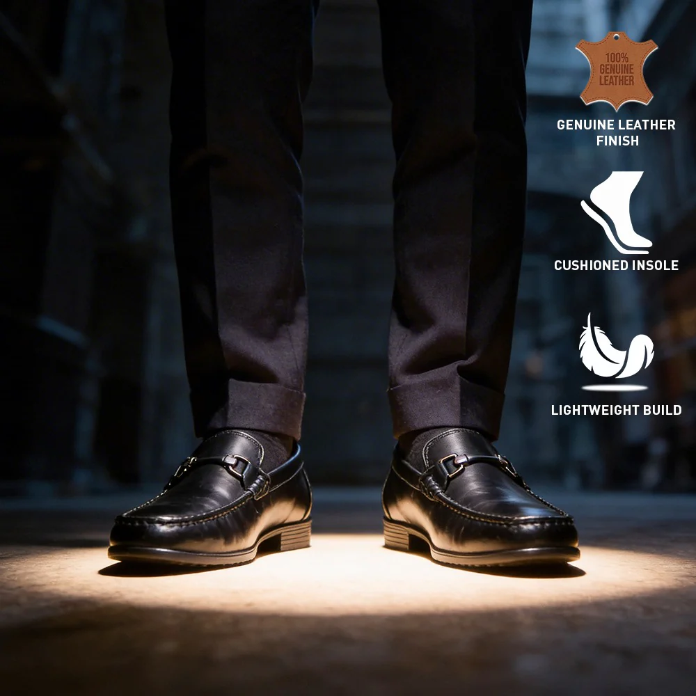 Fortune VAL-32E Black Casual Loafers Shoes For Men By Liberty - Image 3